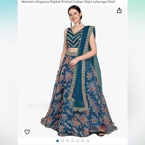 Blue Floral Lehenga